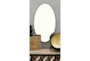 32X17 Inch Black Wood Oval Wall Mirror - Room