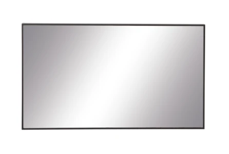 40X24 Inch Black Wood Rectangle Wall Mirror