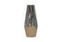 18 Inch Gold and Black Marble Faceted Vase - Material