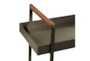 34 Inch Iron + Wood Rectangular Tray 3 Tier Bar Cart - Detail
