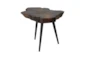 18 Inch Brown Live Edge Wood Slice Accent Table - Signature