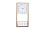 12X24 Inch Wood Wall Clock With Metal Basket - Signature