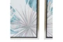 16X48 Inch Pastel Glitter Monstera Leaves Canvas Wall Art- Set Of 2 - Detail