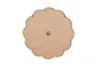 33X33 Inch White Wood Flower Round Wall Clock - Back
