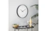 20X20 Inch Black + White Vintage Glass Round Wall Clock - Room