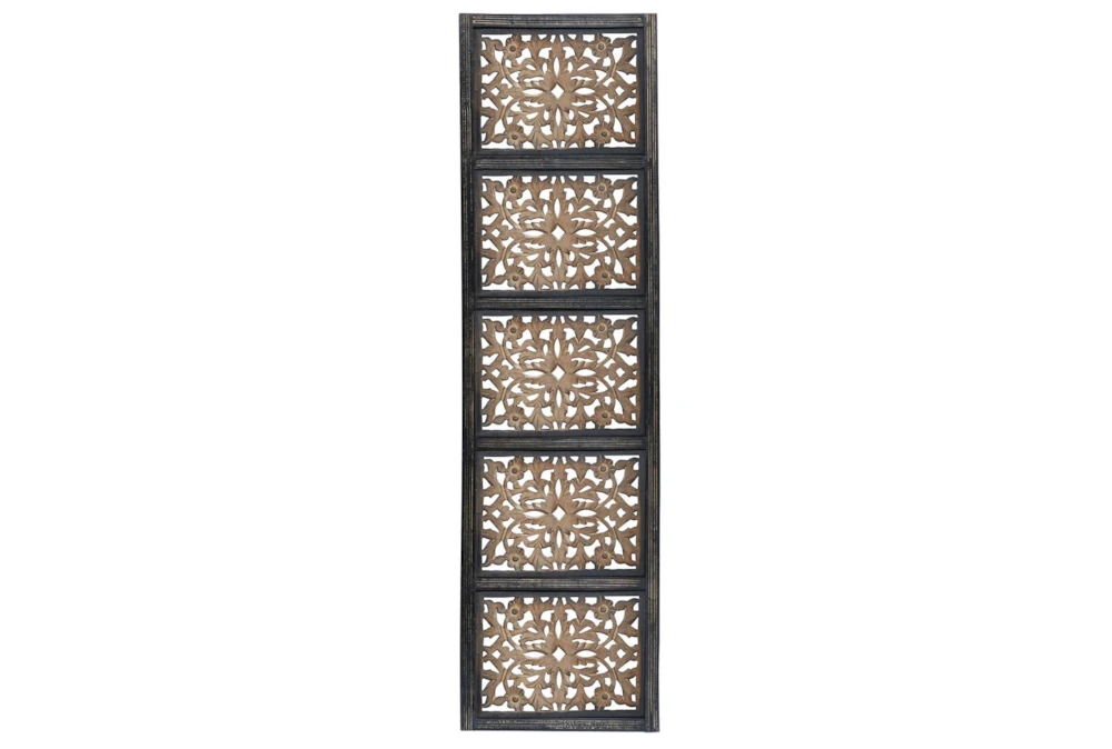 72 Inch Carved Wood 5 Pane Wall Panel | Living Spaces