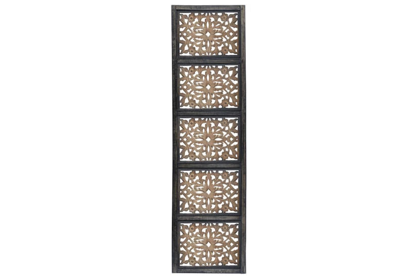 72 Inch Carved Wood 5 Pane Wall Panel - 360