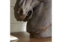 25 Inch Brown Horse Head Polystone Sculpture - Detail