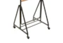 61 Inch Metal + Wood Standing Blanket Ladder On Casters - Detail