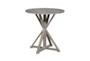 29" Wood Pedestal Round Accent Table - Signature