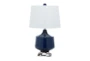 23 Inch Blue Porcelain Table Lamp Set of 2 - Back