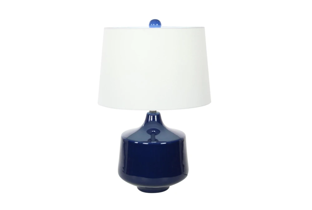 23 Inch Blue Porcelain Table Lamp Set of 2