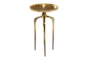 22 Inch Gold Modern Tripod Round Accent Table - Back