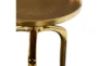 22" Gold Modern Tripod Round Accent Table - Detail