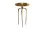 25" Gold Modern Tripod Round Accent Table - Back