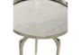 25" Silver Modern Tripod Round Accent Table - Detail