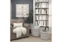 36X36 Inch Grey Floral Wood Wall Decor - Room