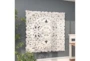 36X36 Inch Grey Floral Wood Wall Decor - Room