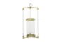 23 Inch Gold Stainless Steel Lantern - Back
