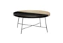 Metal And Wood Tray Round Coffee Table - Signature