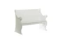 50 Inch Outdoor White Wood Pew Bench - Signature