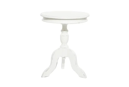 20 Inch Round White Pedestal Accent, Round Pedestal Side Table White