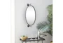15X29 Inch Black Wood Wall Mirror - Room
