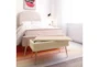 31" Lana Modern Cream Velvet Bedroom Storage Bench - Room