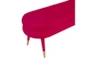 Brigitte Pink Velvet Bench - Detail