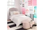 31" Celeste Modern Blush Pink Velvet Oval Bedroom Storage Bench - Room