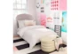 31" Celeste Modern Cream Velvet Oval Bedroom Storage Bench - Room