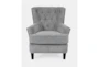 Campbell Grey Wingback Arm Chair - Signature