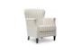 Baylor Flax Striped Wingback Chair - Signature
