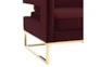 Evelyn Maroon Velvet Accent Chair - Detail