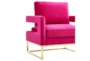Evelyn Pink Velvet Accent Arm Chair - Detail