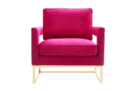 Evelyn Pink Velvet Accent Chair