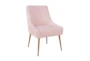 Rosalind Pleated Back Blush Velvet Dining Chair - Signature