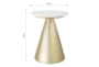 Pacha Marble Top End Table - Detail