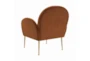 Constance Cognac Velvet Accent Arm Chair - Back