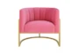 Deanna Rose Pink Velvet Accent Arm Chair - Signature