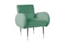 Mae Mint Green Velvet Accent Chair - Side