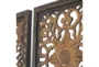 48X16 Brown Wood Wall Decor Set Of 2 - Detail
