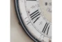 32X32 White Wood Wall Clock - Detail