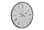 32X32 White Wood Wall Clock - Front