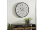 32X32 White Wood Wall Clock - Room