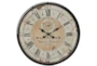 32X32 White Wood Wall Clock - Signature