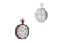 11 Inch Multi Color Iron Wall Clock Set Of 2 - Material