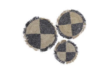 Seagrass Wood Wall Decor Set Of 3