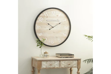 32X32 Multi Color Wood Wall Clock