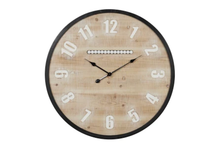 32X32 Multi Color Wood Wall Clock - Main